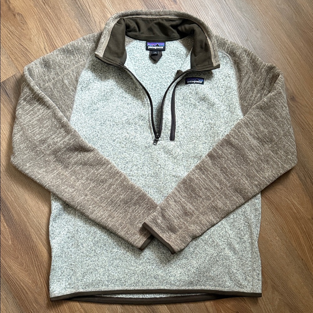 Patagonia Men's 3/4 Zip-Up Better Sweater in Brown, Heather Brown
